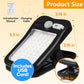 Clip On Outdoor Solar Lights (Pack of 2): Black, 5.5 x 3.15 x 3.15 in, with a 2.36 in clip opening. Includes USB charging cable and intro manual—versatile for use anywhere as clip-on solar lights!.