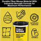 Tub O’ Wipes canister surrounded by icons highlighting features: 100% solution-soaked, hand safe, vapor-lock lid, oversized sheets, and durable material.
