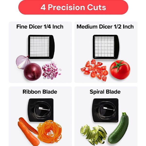 Professional Vegetable & Fruit Chopper, Dicer and Spiralizer