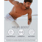 A fit, shirtless man in athletic shorts sprints above icons highlighting Muscle Code Essential Amino Acid Capsules’ benefits: “Supports Lean Muscle Growth, Strength, Recovery.” Disclaimer: Not evaluated by the FDA.