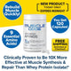 Promotional image for Muscle Code Essential Amino Acid Capsules, featuring fast muscle recovery, all 9 essential amino acids, 120 capsules per bottle, free shipping, and claims of 10x more effective lean muscle growth than whey protein.