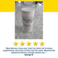 A bottle of Muscle Code Essential Amino Acid Capsules sits on a marble counter, with five gold stars and a review from George R. highlighting the product’s benefits for lean muscle growth.