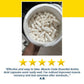 A hand holds a container of Muscle Code Essential Amino Acid Capsules. Below are five yellow stars and a testimonial praising the product for aiding muscle recovery and supporting lean muscle growth after workouts.