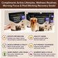 Packets of PowerRoast™ Protein + Creatine Coffee are displayed. Icons emphasize key benefits: increased metabolism, muscle recovery, enhanced energy, healthy aging, gut wellness, and improved focus and mental clarity. Savor this unique cold-brew coffee blend designed to support both body and mind.