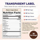 Nutrition label for PowerRoast™ Protein + Creatine Coffee, a protein powder blended with cold-brew coffee. Each serving delivers 75 calories and includes a detailed list of ingredients, with health claims such as no high sugar content, no artificial flavors or additives, and low calories. This unique protein coffee blend contains 30 servings per container.