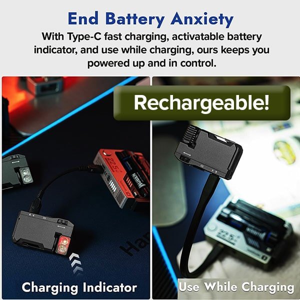 Rechargeable 400 Lumens Dual Light Flashlight