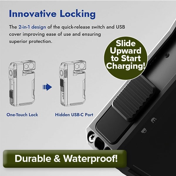 Rechargeable 400 Lumens Dual Light Flashlight