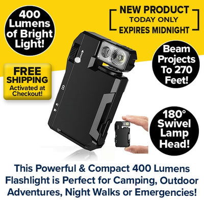 Super Bright Slim Dual Light Flashlight