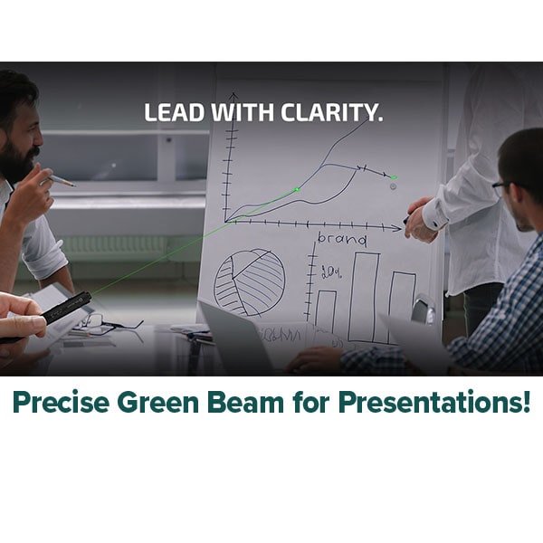 Rechargeable LED Pen Flashlight with Green Beam, Red Light & White Light