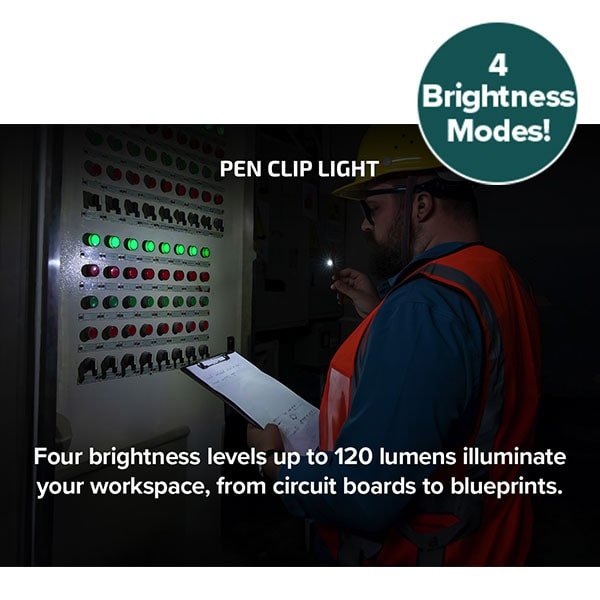 Rechargeable LED Pen Flashlight with Green Beam, Red Light & White Light