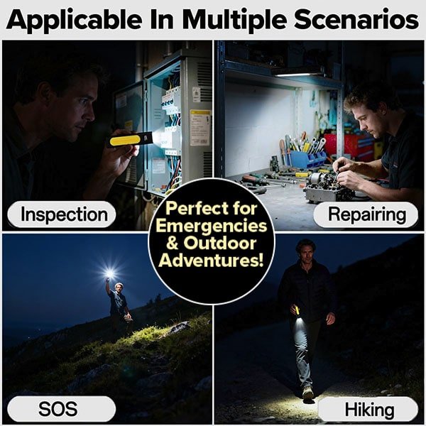 Rechargeable Super Bright Flat LED Flashlight