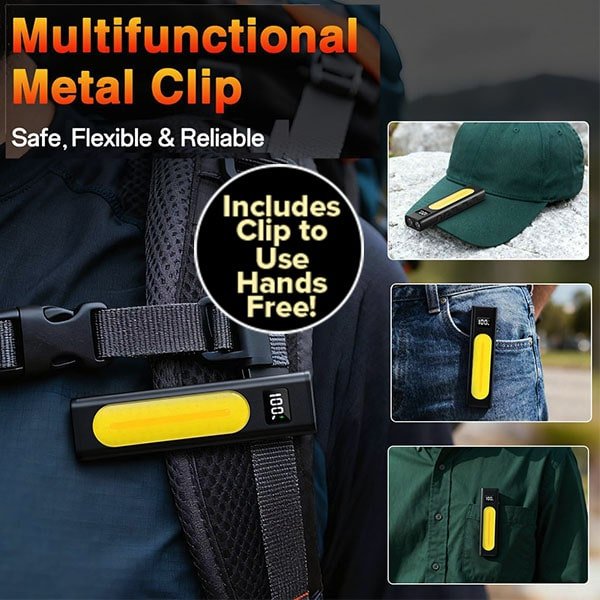 Rechargeable Super Bright Flat LED Flashlight