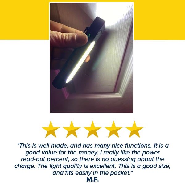 Rechargeable Super Bright Flat LED Flashlight