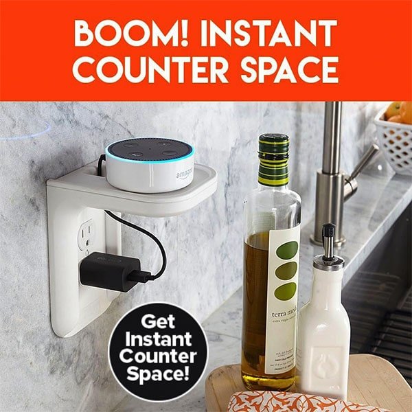 Space-Saving Outlet Shelf