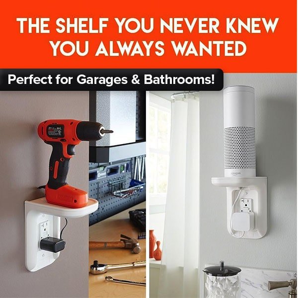 Space-Saving Outlet Shelf