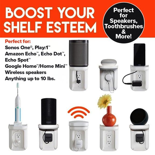 Space-Saving Outlet Shelf