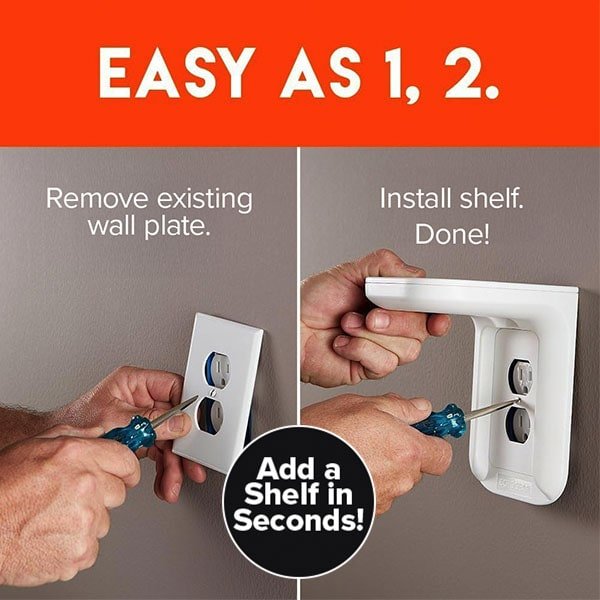 Space-Saving Outlet Shelf