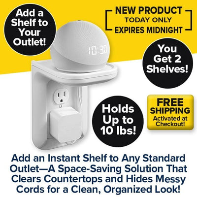 Space-Saving Outlet Shelf