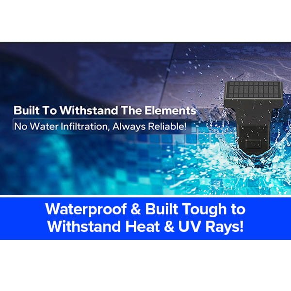 Solar Pool Lights for Inground & Above Ground Pool are waterproof, UV- and heat-resistant. Built tough to withstand the elements—no water infiltration, always reliable!.
