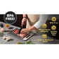 Stainless Steel Double-Sided Cutting Board with Knife Sharpener