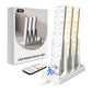 The 3-Pack Under Cabinet Lighting With Charging Station features three white motion sensor lights on a charging base, complete with remote control and packaging labeled 3PACK LED Motion Sensor Light.