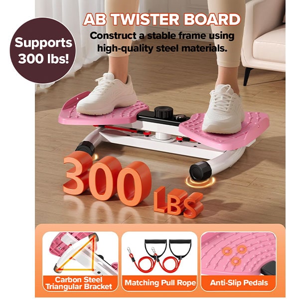 Waist Fitness Twisting Machine                                                            (Includes Resistance Bands)