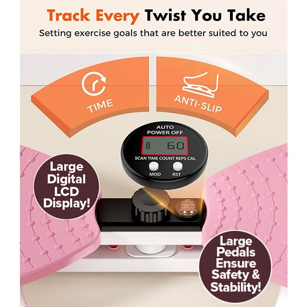 Waist Fitness Twisting Machine                                                            (Includes Resistance Bands)