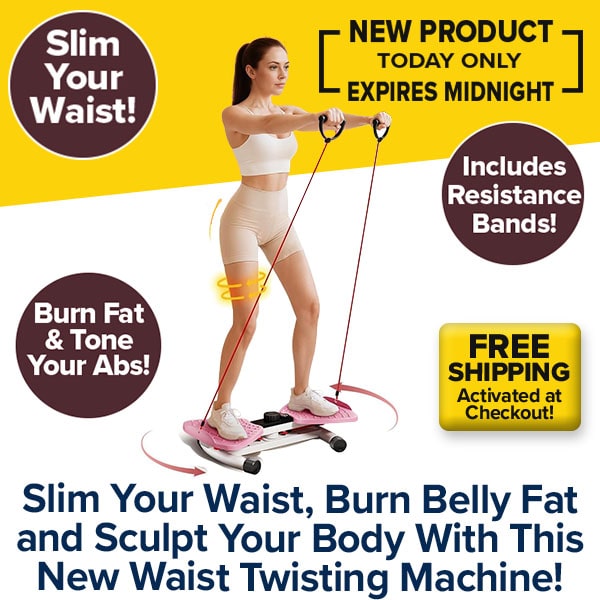 Waist Fitness Twisting Machine                                                            (Includes Resistance Bands)