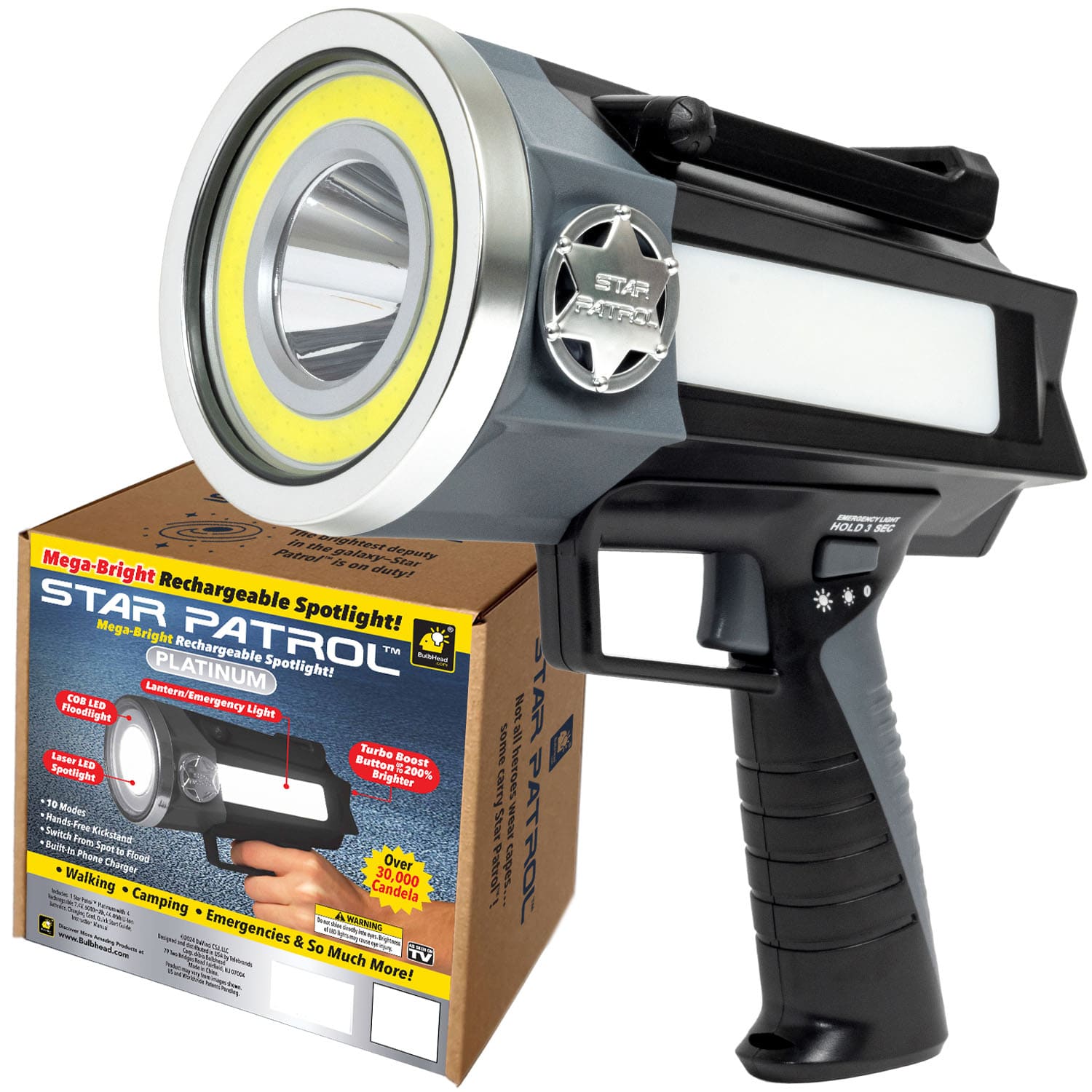 bright star rechargeable flashlight 2124 | Intrinsically Safe, Water-Resistant 3D Cell Incandescent Unbreakable, Emergency Light for Hazardous Environments | 80 Lumens, 100 Meter Beam Experience peace of mind with its intrinsic safety and versatile 3 light modes KOEHLER BRIGHTSTAR, 325 lm, 7