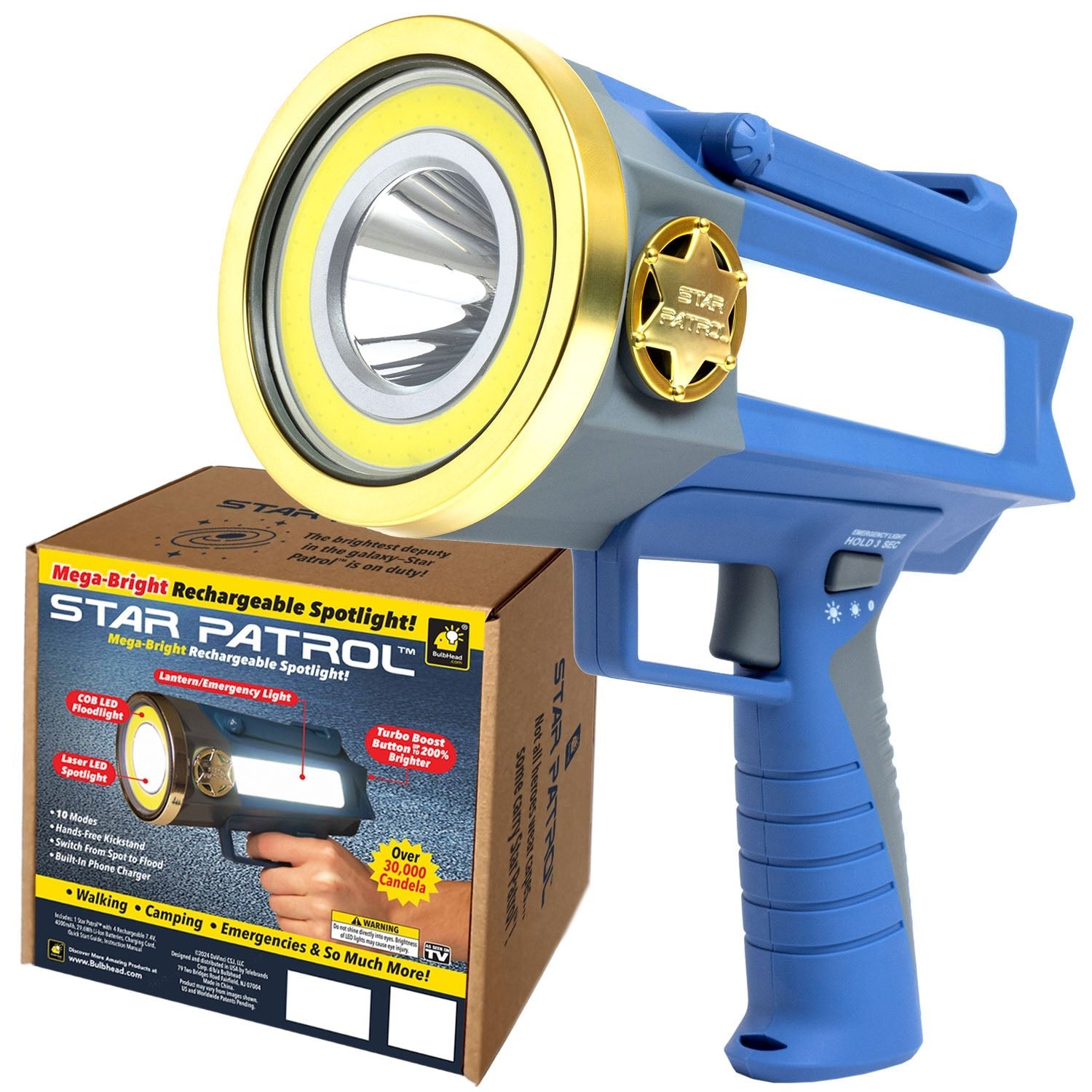 best rechargeable patrol flashlight Star Patrol – BulbHead