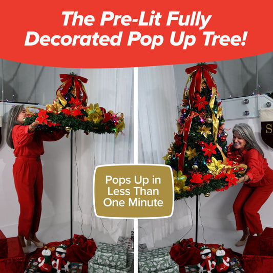 Superstar Santa Pop-Up Christmas Tree by Star Shower