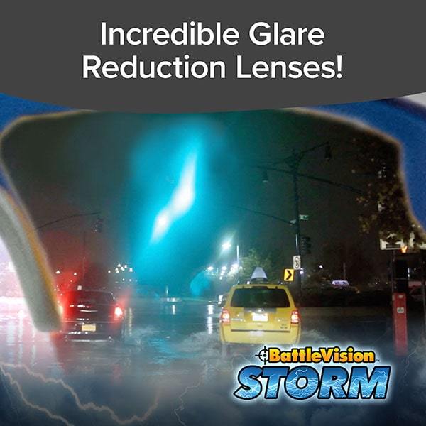 BattleVision Storm Glare-Reduction Glasses by BulbHead, See During Bad Weather