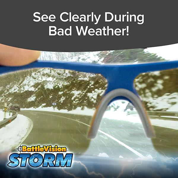 BattleVision Storm Glare-Reduction Glasses by BulbHead, See During Bad Weather