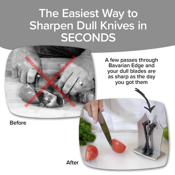 Bavarian Edge Knife Sharpener, Sharp Knives in Seconds, Easy To