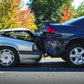 Car accident after a car rear ended the other one