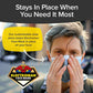 Man wearing Electroman Face Masks. Headlines say Stays In Place When You Need It Most, Our customizable nose piece keeps Electroman Face Masks on your face