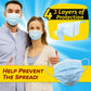 Man and woman wearing 4 Ply Face Masks. Headlines say Four Layers of Protection, Help Prevent The Spread