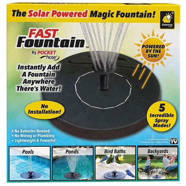 Fast Fountain by Pocket Hose packaging isolated on white background