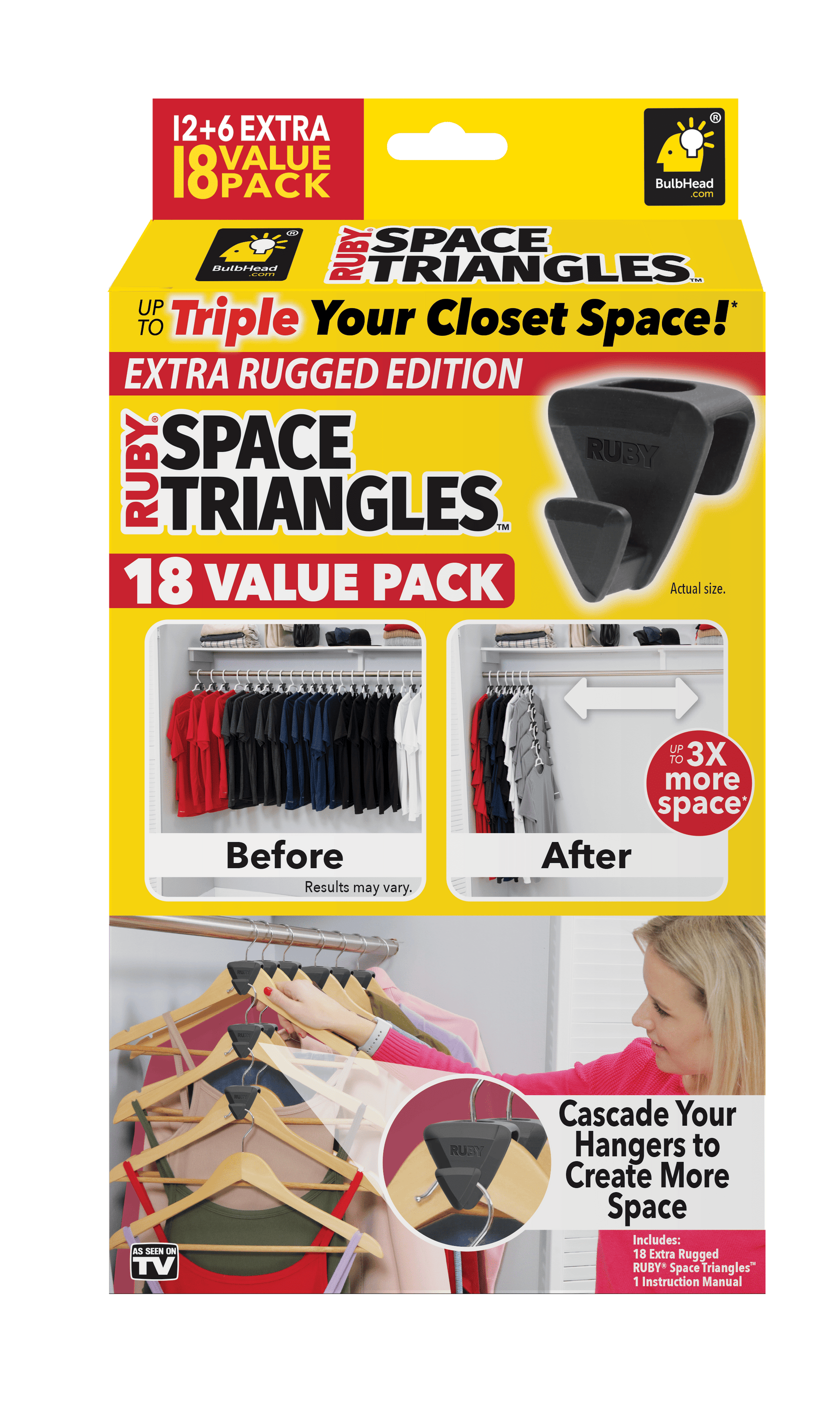 Maximize Closet Space With RUBY Space Triangles BulbHead maximize-closet-space-with-ruby-space-triangles-bulbhead