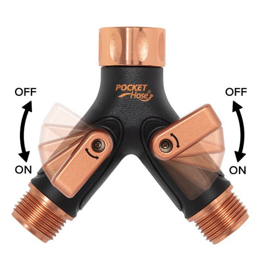 Pocket Hose Copper Bullet 2-Way Hose Splitter