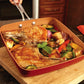 Red Copper Square Dance Pan