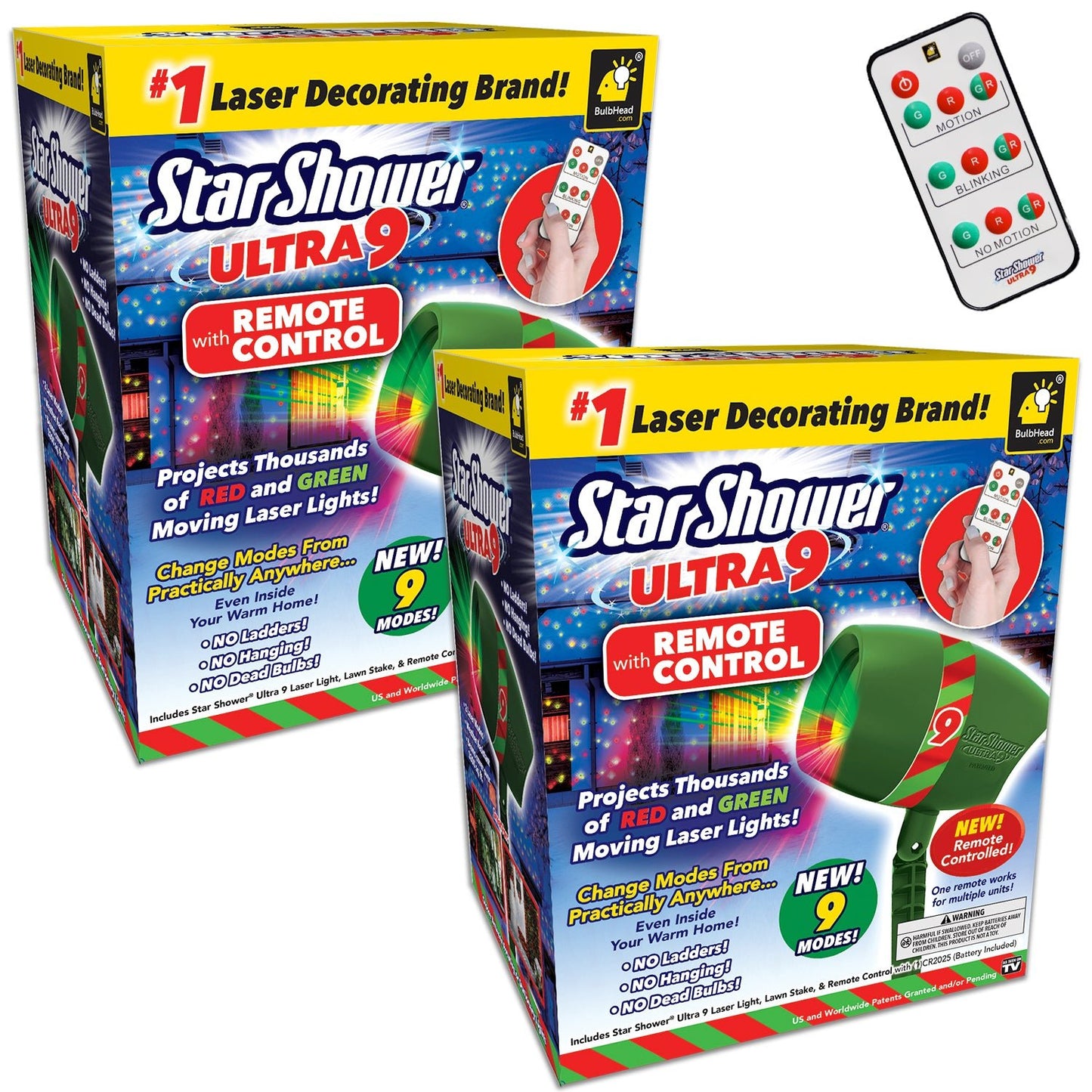 Star Shower Ultra 9 + Remote - 2 Pack