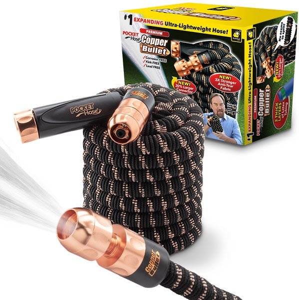 Pocket Hose Copper Bullet (50FT) + FREE 10 Pattern Sprayer