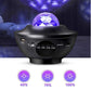 Bluetooth Speaker Star Light Projector emitting a purple light