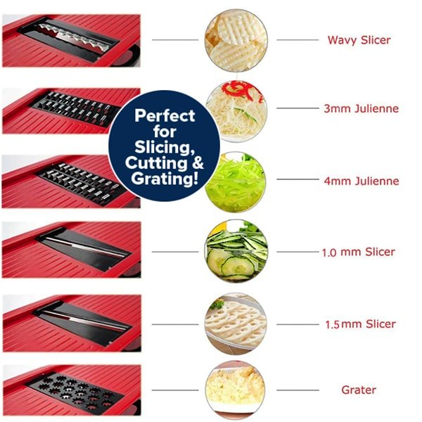 Kitchen Slicer with 6 Stainless Steel Blades