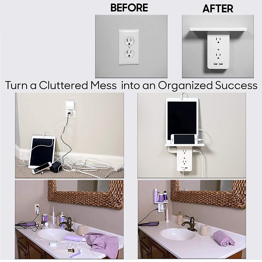 Space-Saving Outlet Shelf