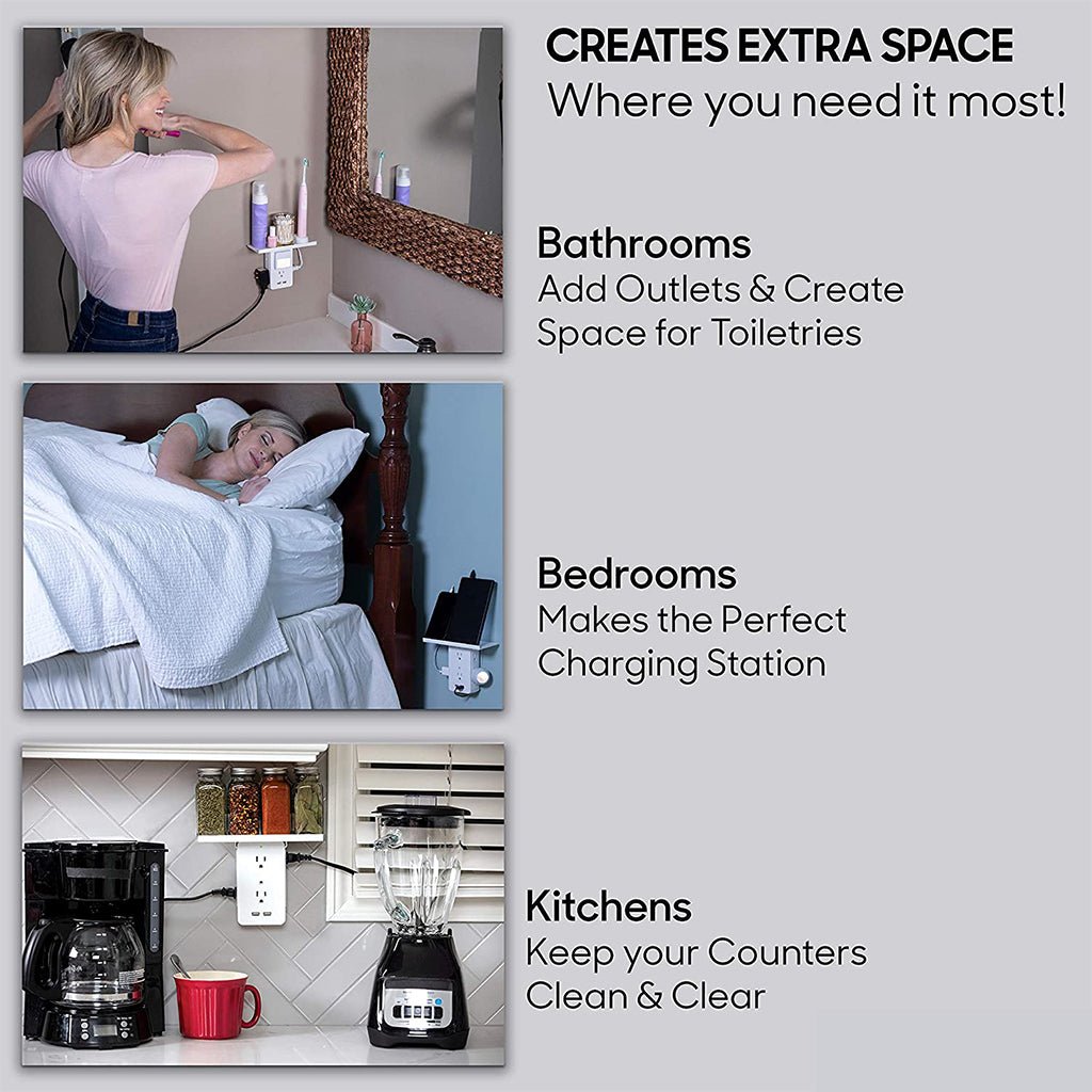 Space-Saving Outlet Shelf