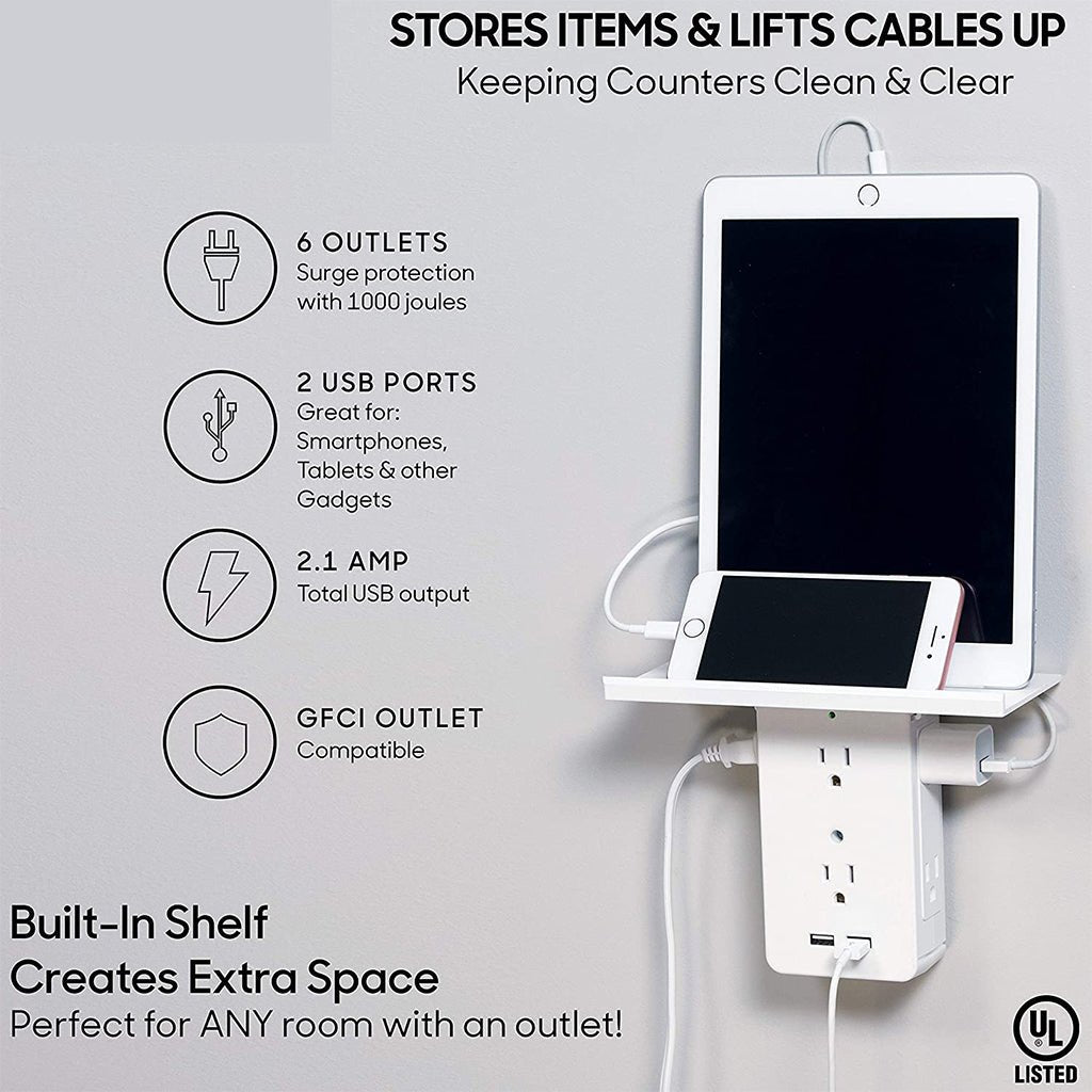 Space-Saving Outlet Shelf