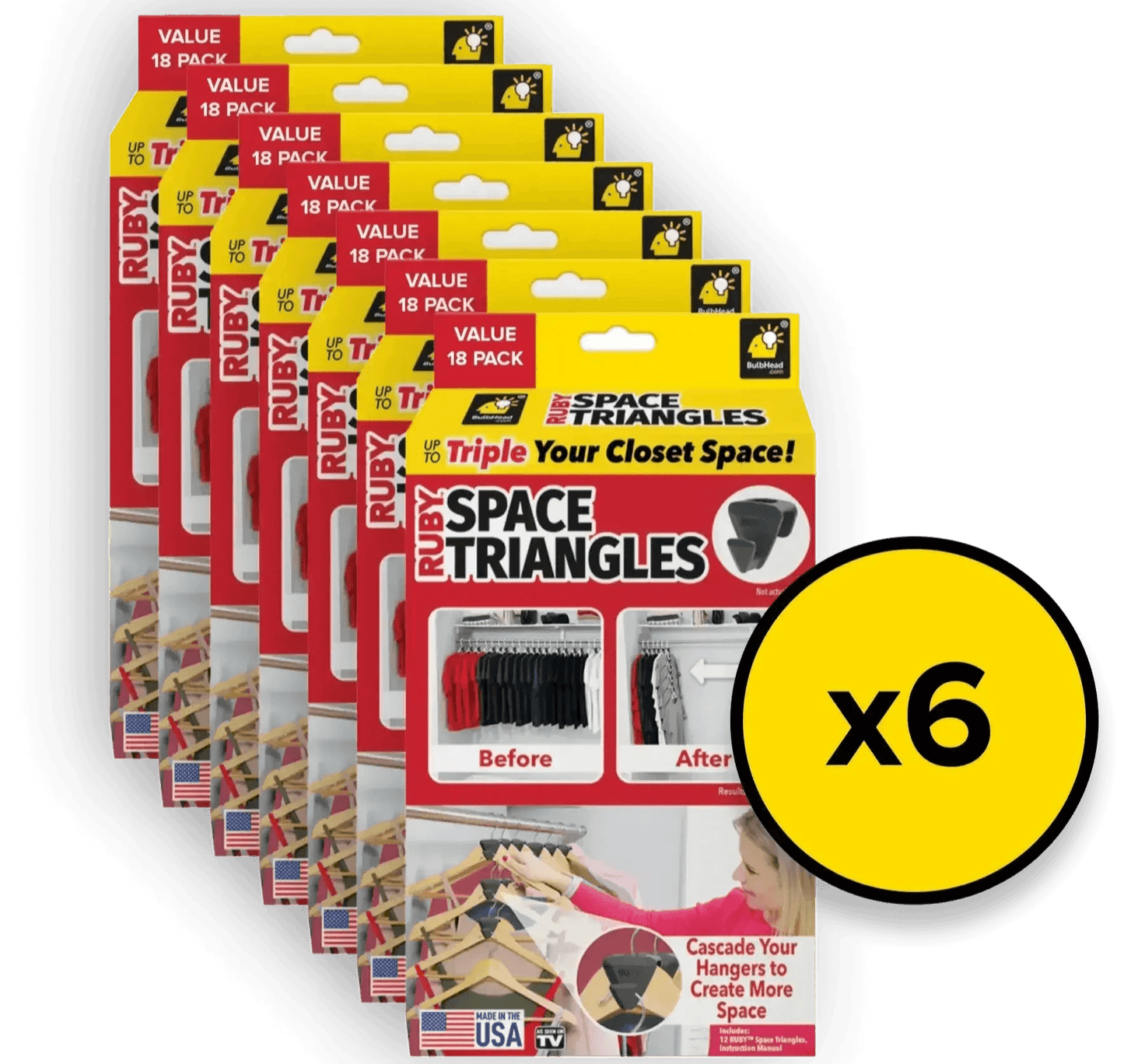 BulbHead Ruby Space Triangles 12 pk