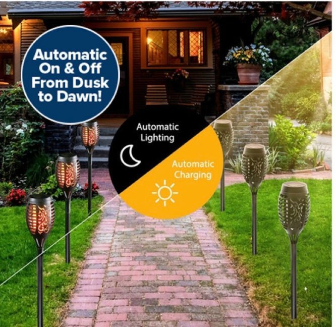 Outdoor Flameless Tiki Torches